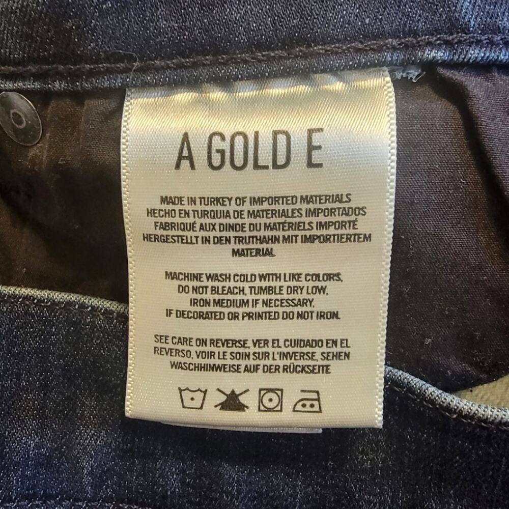 AGOLDE Sophie High Rise Crop Skinny Jeans Dark Wash Blue Size 27 Chic Trendy - Picture 12 of 15